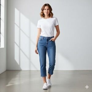 Riders By Lee Womens Size 16M Capri Pants Denim Casual Comfortable Summer Jeans